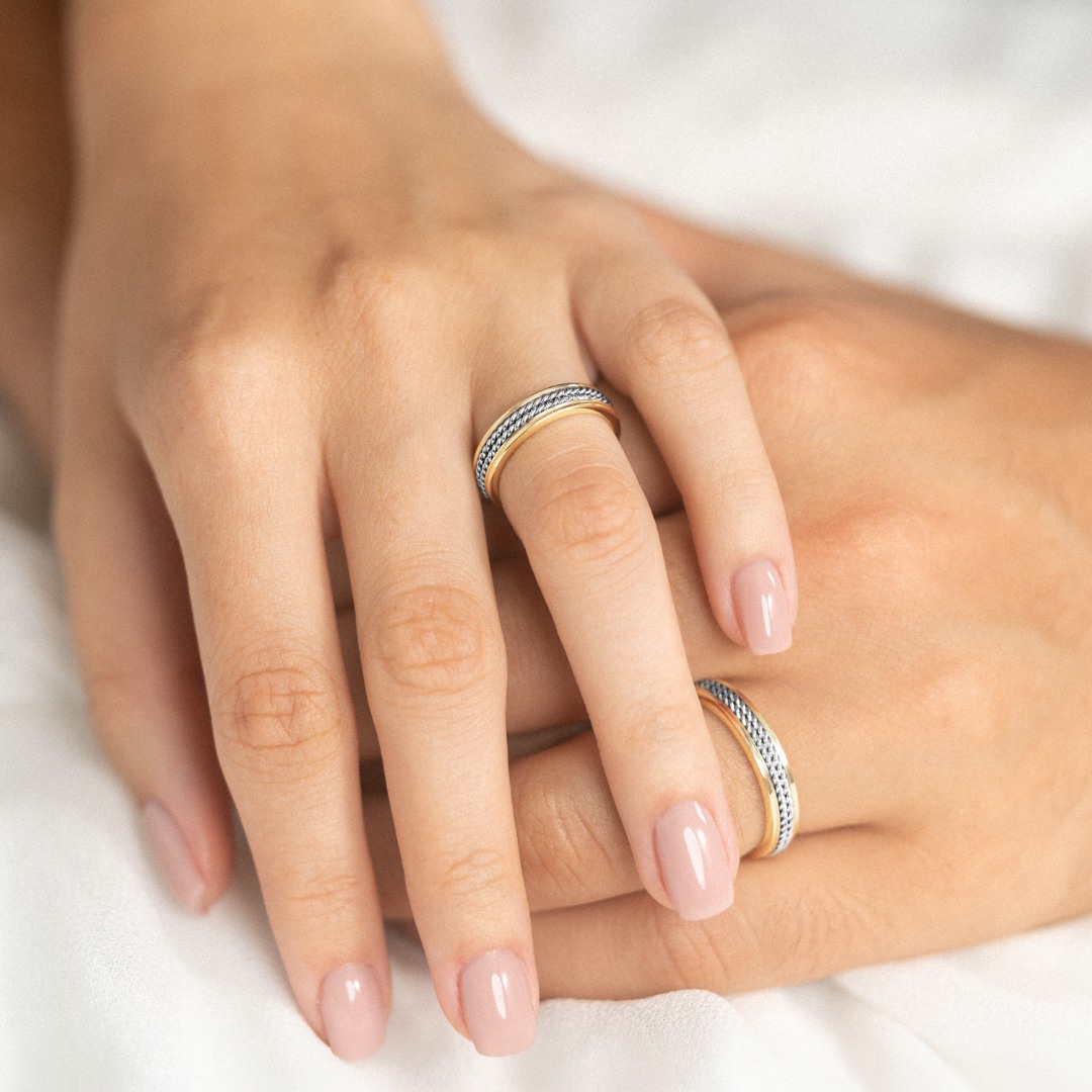 Verighetă bărbat Charm 205 din aur galben de 14K