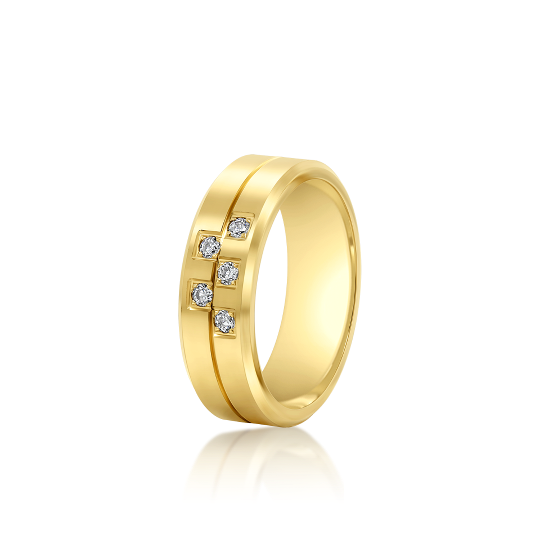 Verighetă damă Harmony 617A din aur galben de 14K