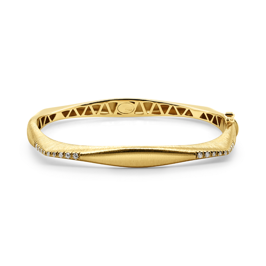 Brățară cu efect satinat din aur galben de 14K