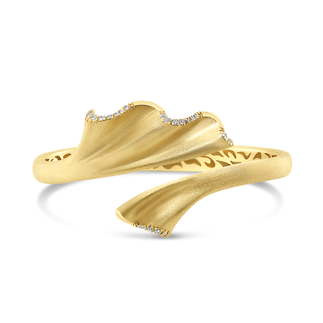 Brățară cu efect satinat din aur galben de 14K