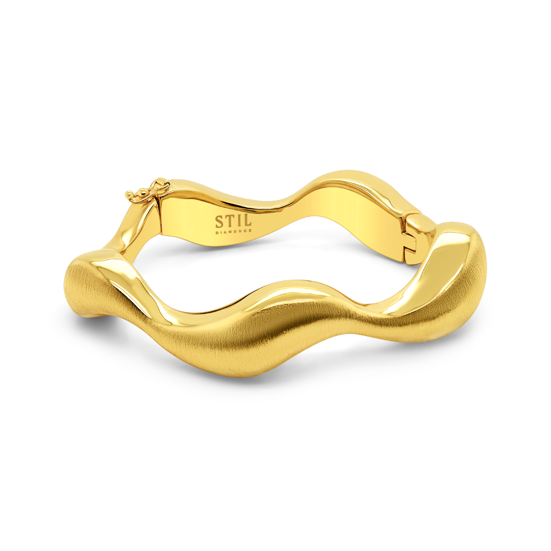 Brățară cu efect satinat din aur galben de 14K